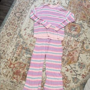 Show Me Your MuMu Pastel Striped Pink Lounge Set